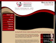Tablet Screenshot of franklindentistryassociates.com